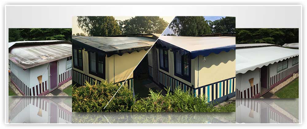 Professionelle Vorzelt-Dachsanierung • Schall Camping